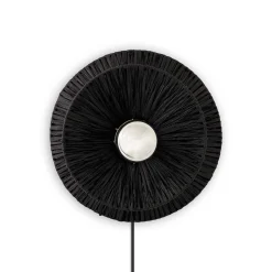 Aplique de pared de fibra natural Rafia