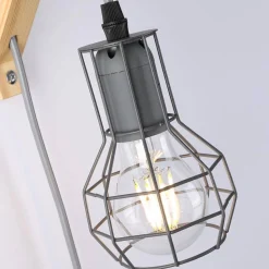 Aplique de pared de madera jaula "MICA" Bombilla incluida