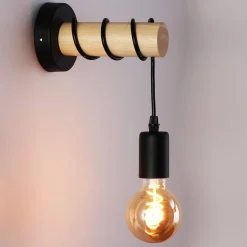 Aplique de pared de madera rústico "MILA"