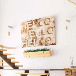 Aplique de pared de madera rústico
