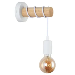 Aplique de pared de madera rústico