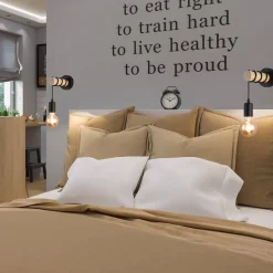 Aplique de pared de madera rústico