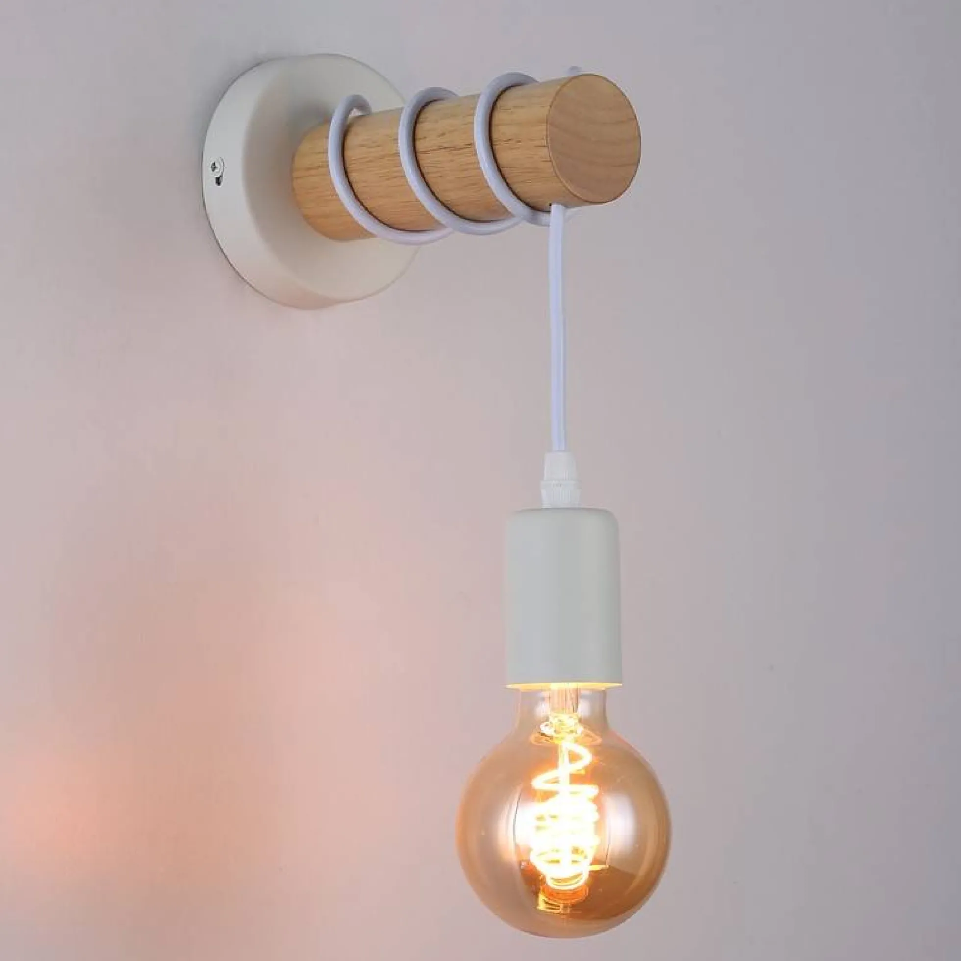 Aplique de pared de madera rústico "MILA"
