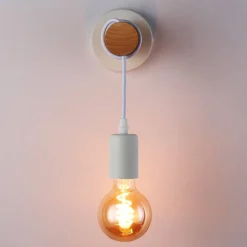 Aplique de pared de madera rústico