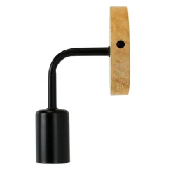 Aplique de pared de madera y metal