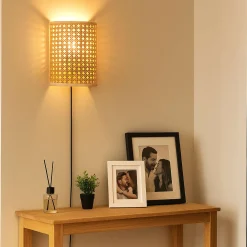 Aplique de pared de mimbre
