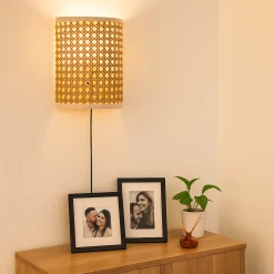 Aplique de pared de mimbre