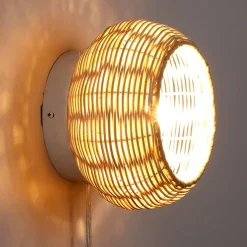Aplique de pared de mimbre "Berlam"