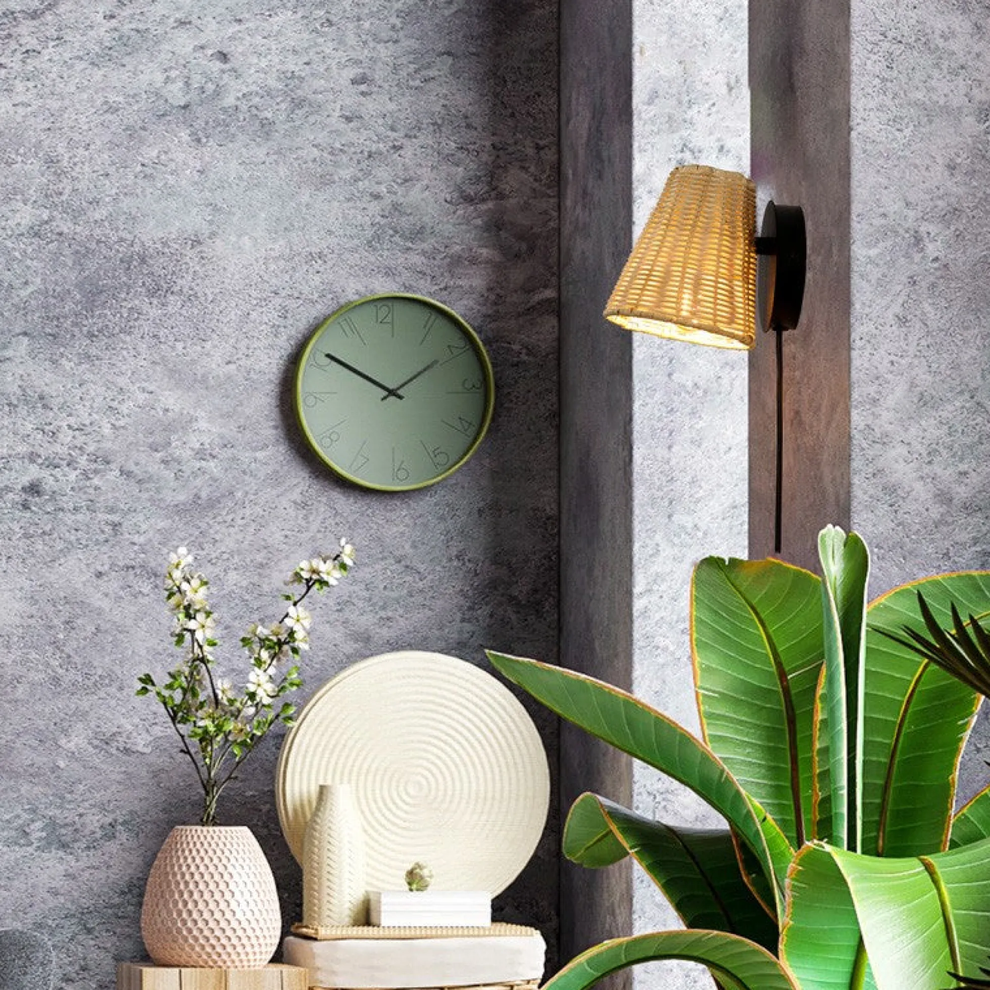 Aplique de pared de mimbre "BLIND"