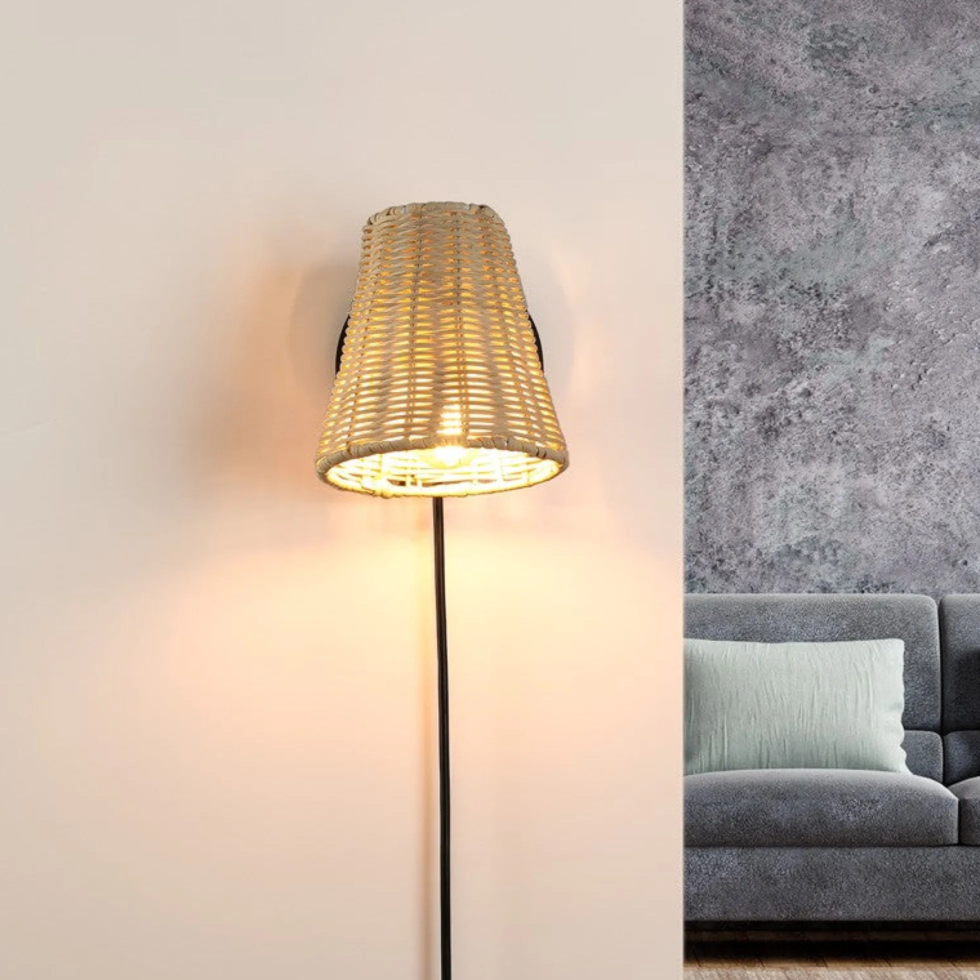 Aplique de pared de mimbre "BLIND"