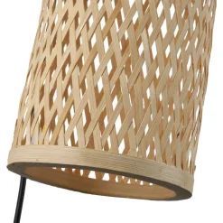 Aplique de pared de mimbre con enchufe