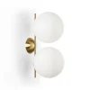 Aplique de pared doble bola cristal "VIC 220" - E27 - Ø 22cm