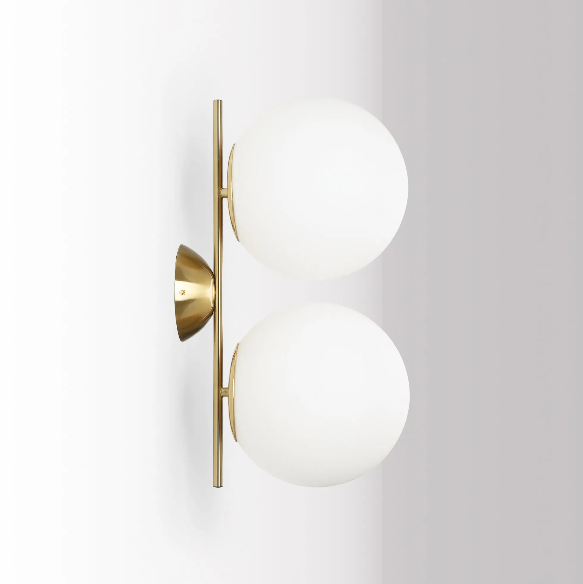 Aplique de pared doble bola cristal "VIC 220" - E27 - Ø 22cm