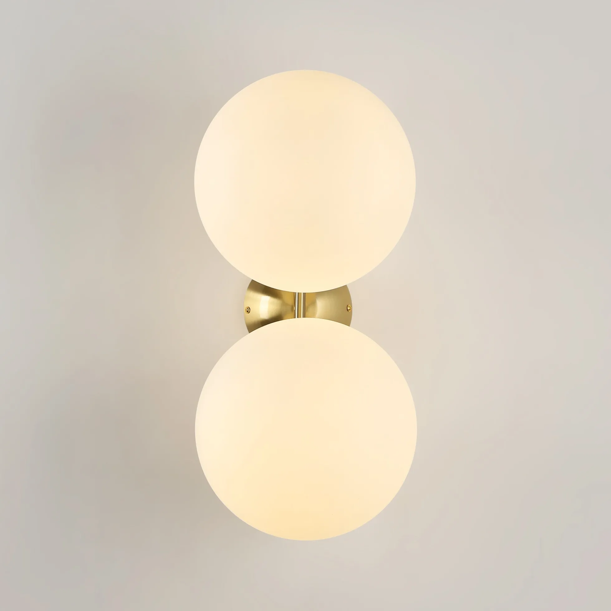 Aplique de pared doble bola cristal "VIC 220" - E27 - Ø 22cm
