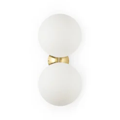 Aplique de pared doble bola cristal