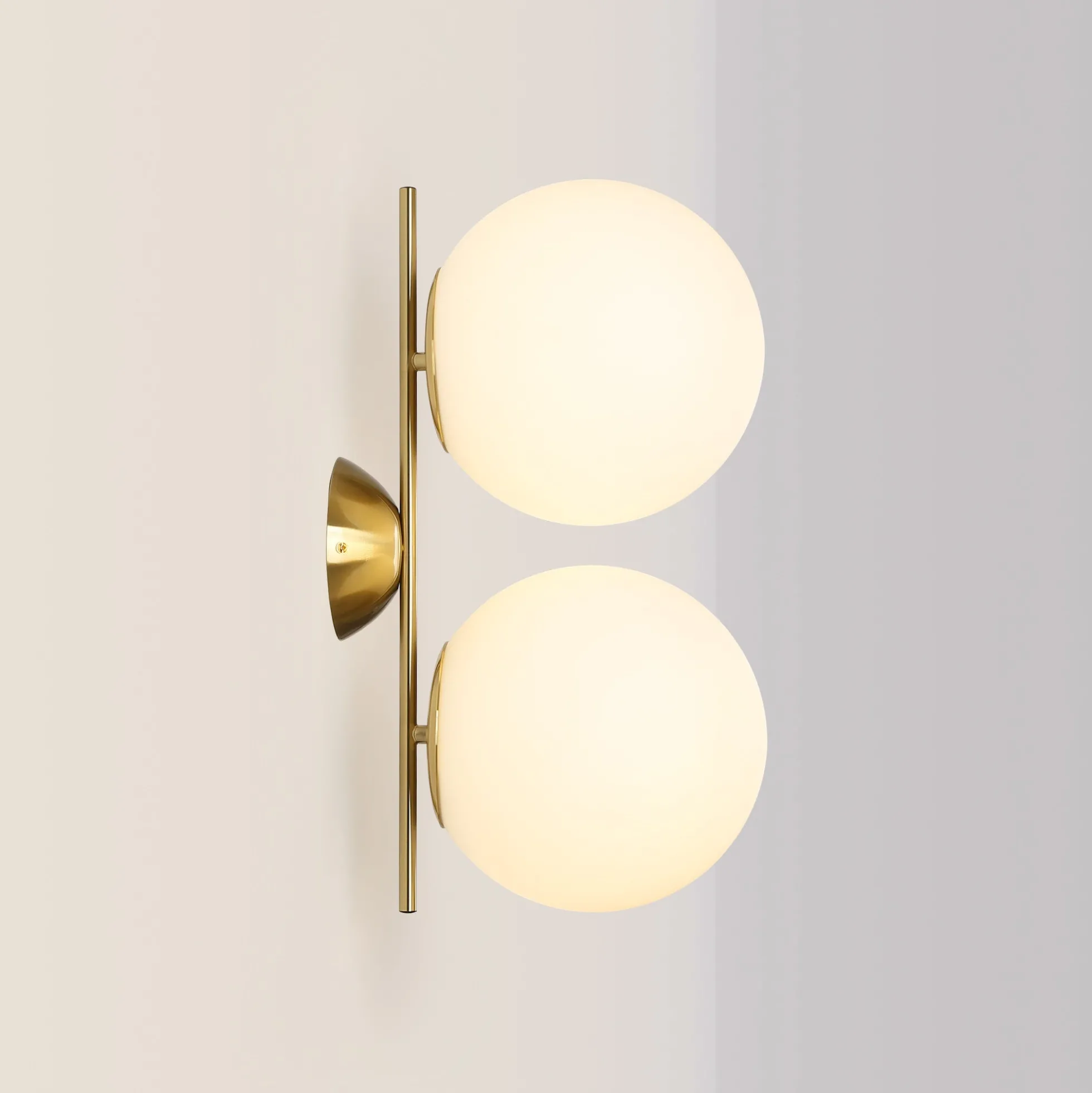 Aplique de pared doble bola cristal "VIC 220" - E27 - Ø 22cm