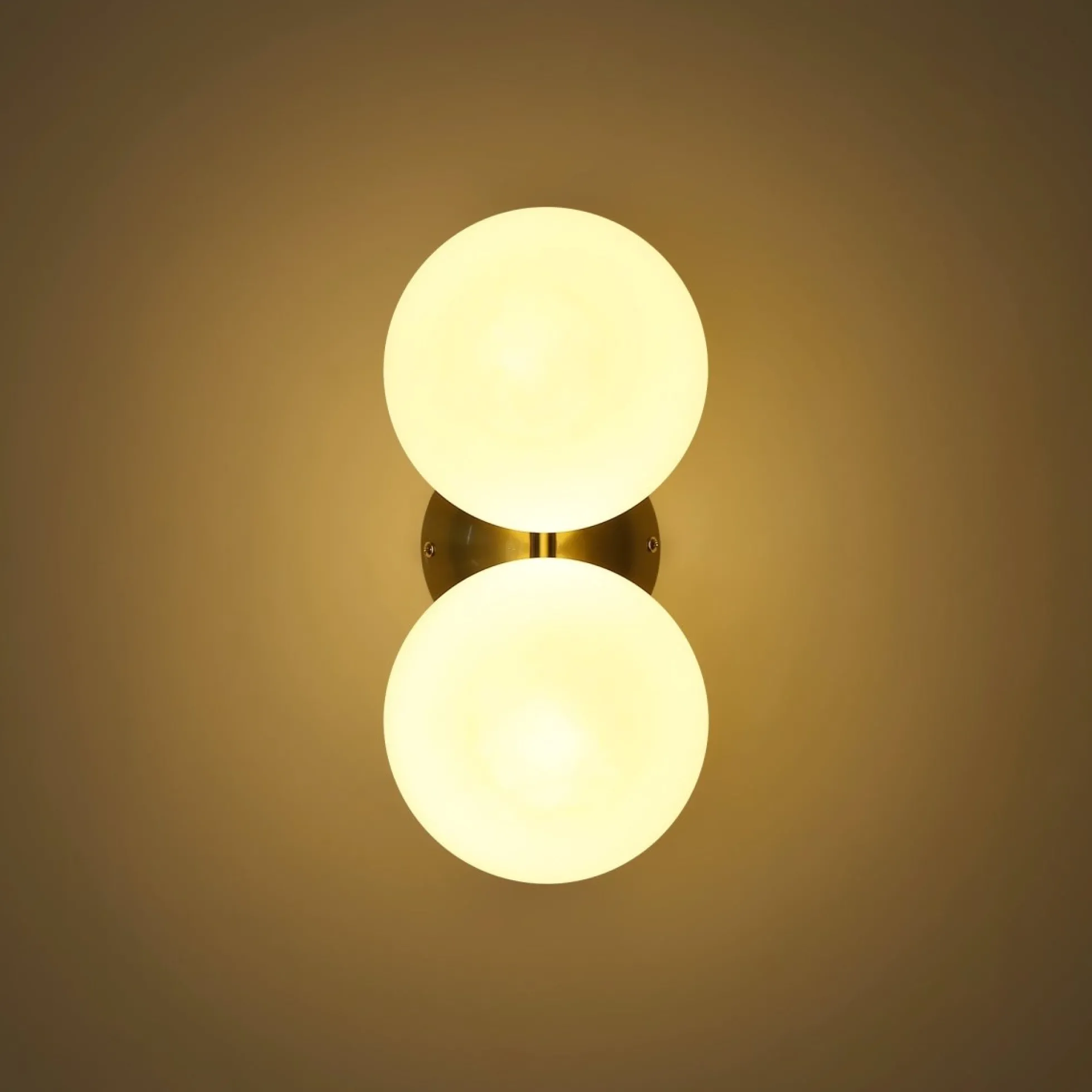 Aplique de pared doble bola cristal "VIC 150" - E27 - Ø 15cm