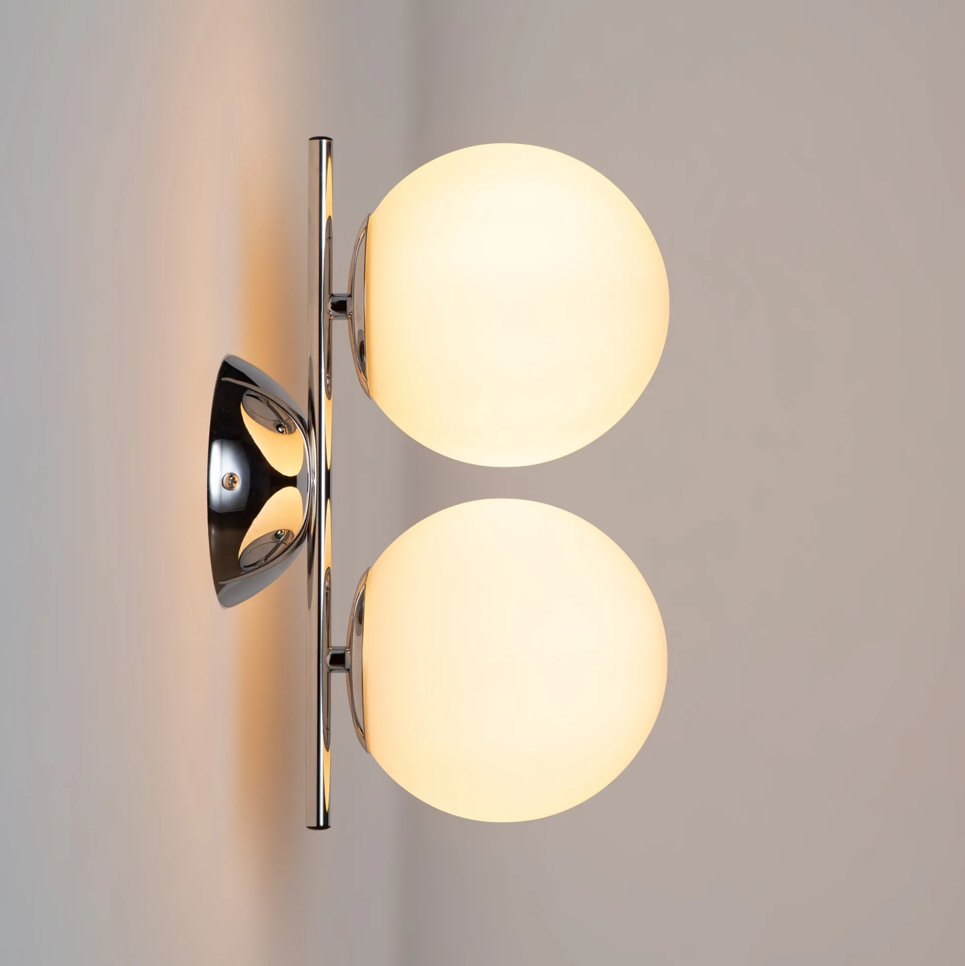 Aplique de pared doble bola cristal "VIC 150" - E27 - Ø 15cm