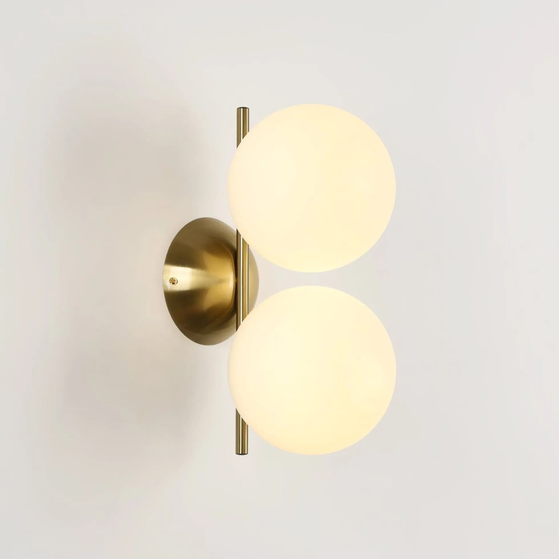 Aplique de pared doble bola cristal "VIC 150" - E27 - Ø 15cm