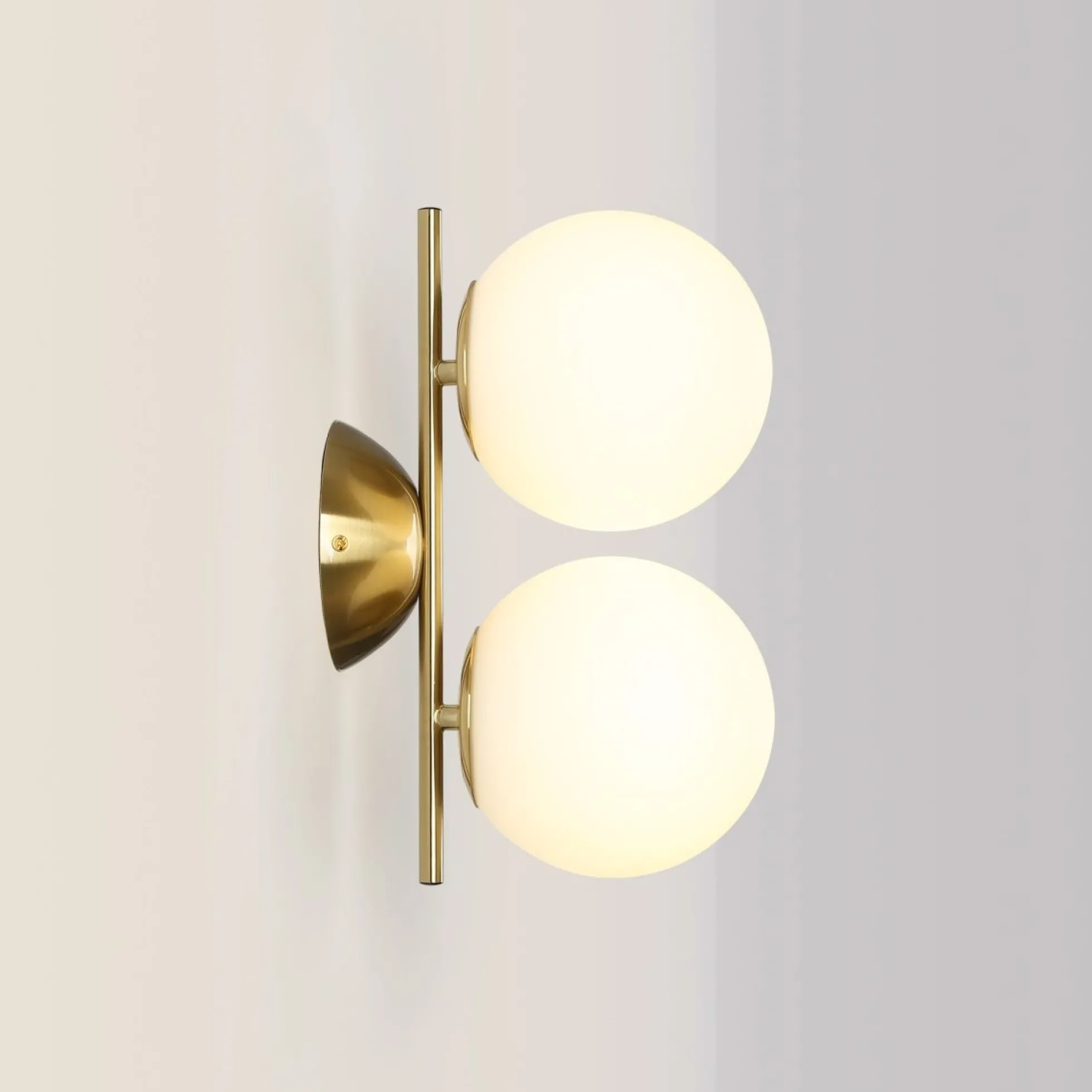 Aplique de pared doble bola cristal "VIC 150" - E27 - Ø 15cm