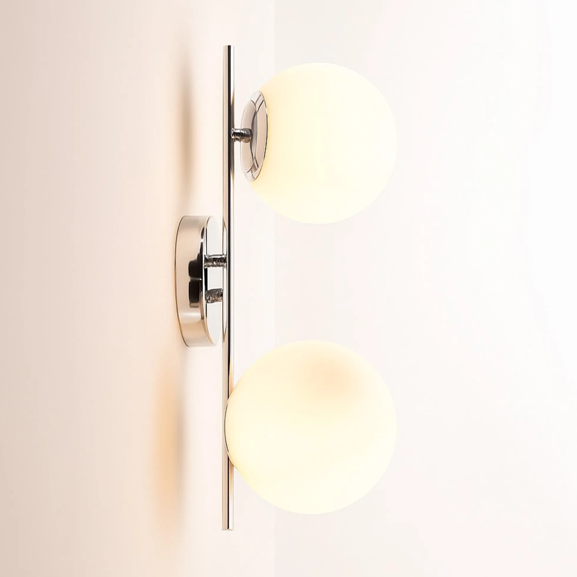 Aplique de pared doble bola cristal "Double"