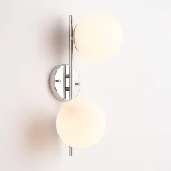 Aplique de pared doble bola cristal