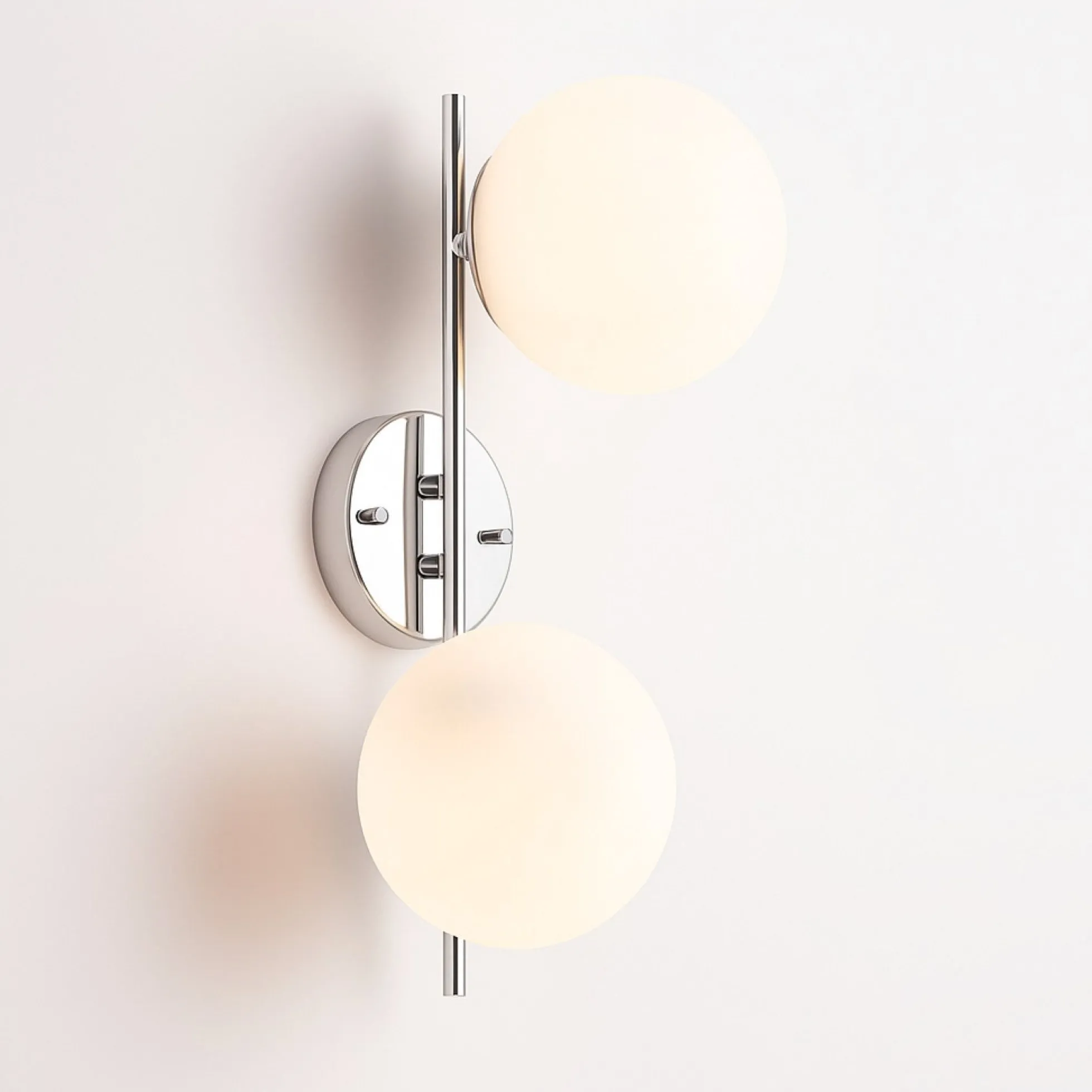 Aplique de pared doble bola cristal "Double"