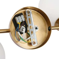 Aplique de pared doble bola cristal