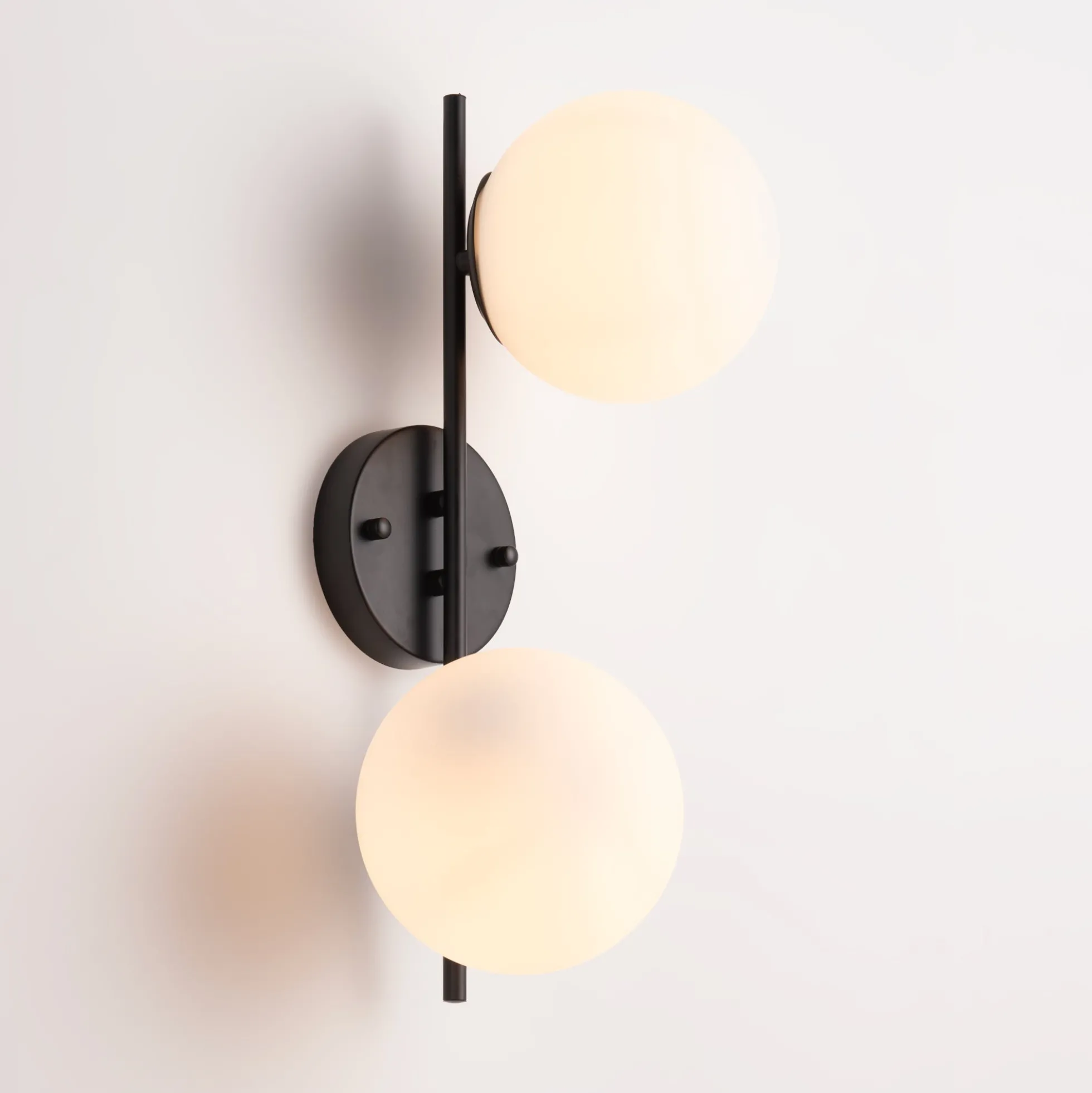 Aplique de pared doble bola cristal "Double"