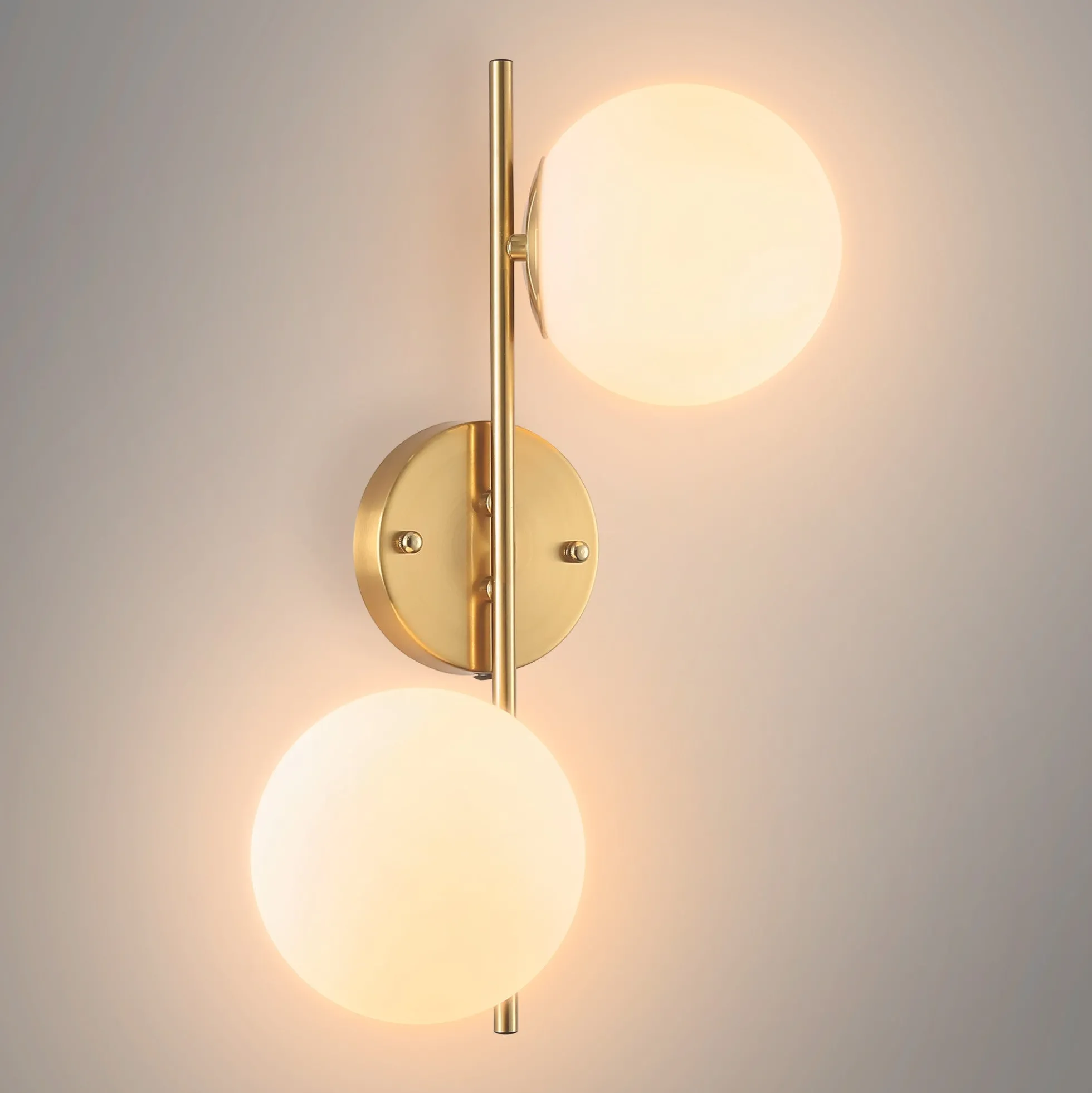 Aplique de pared doble bola cristal "Double"