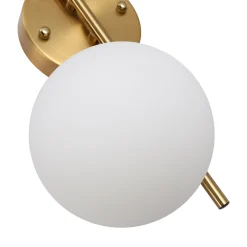 Aplique de pared doble bola cristal