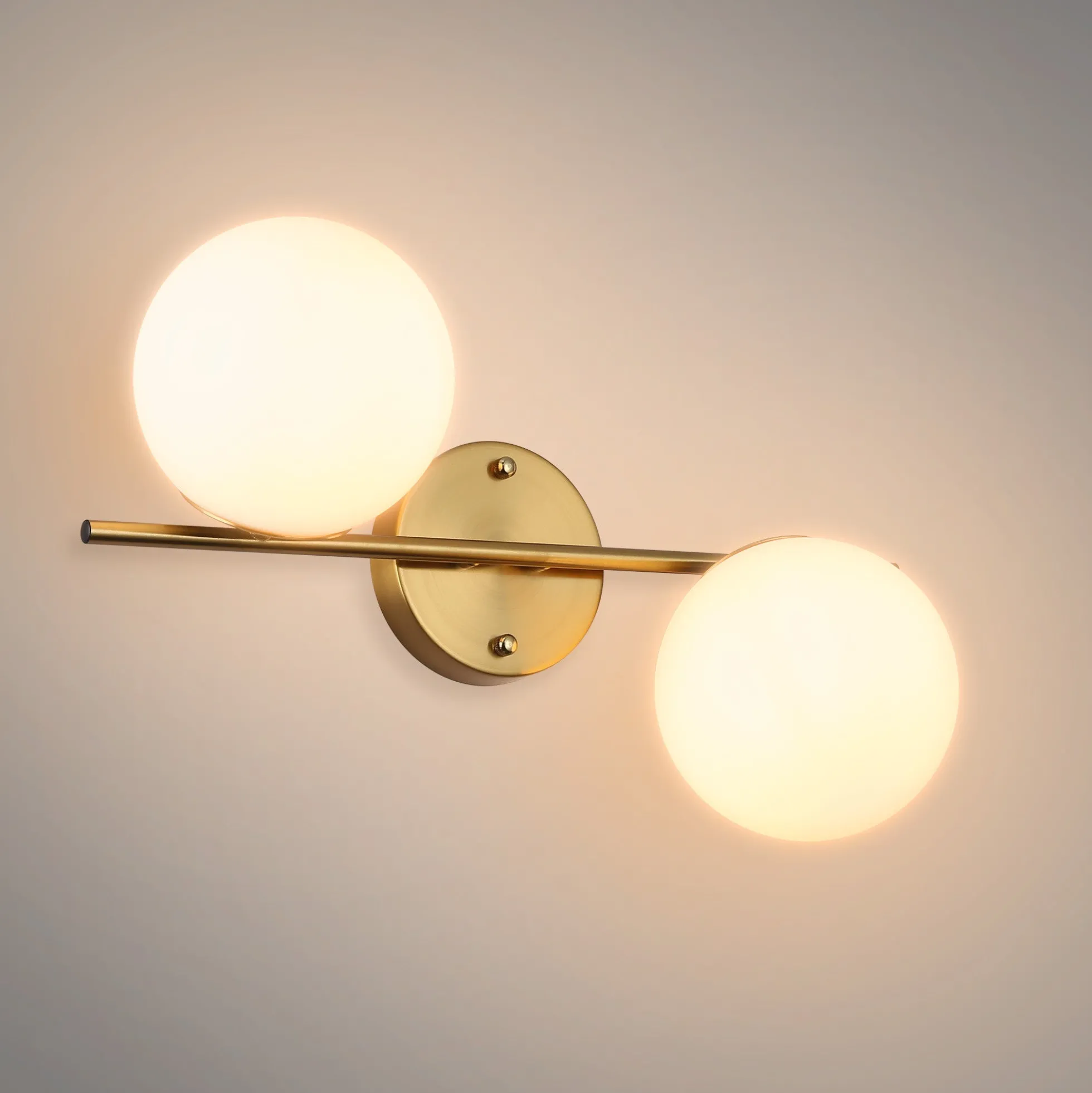 Aplique de pared doble bola cristal "Double"