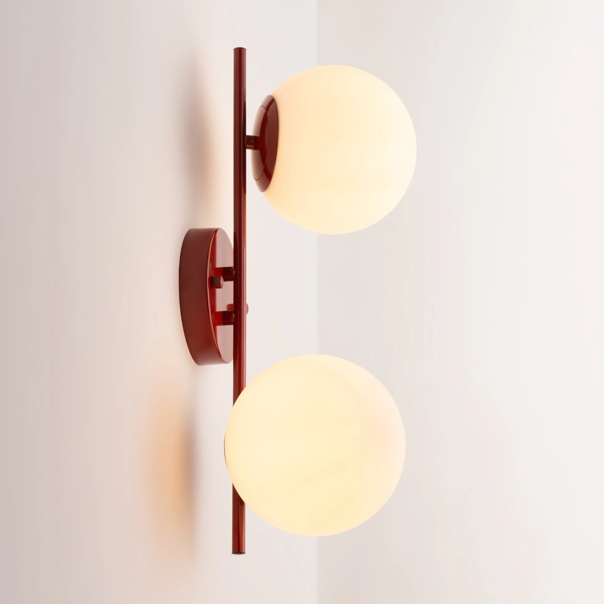 Aplique de pared doble bola cristal "Double"