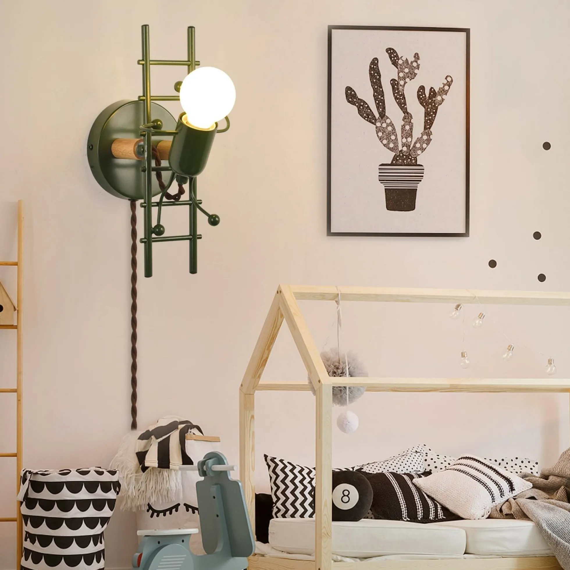Aplique de Pared "Doll " - Con interruptor y enchufe - E27