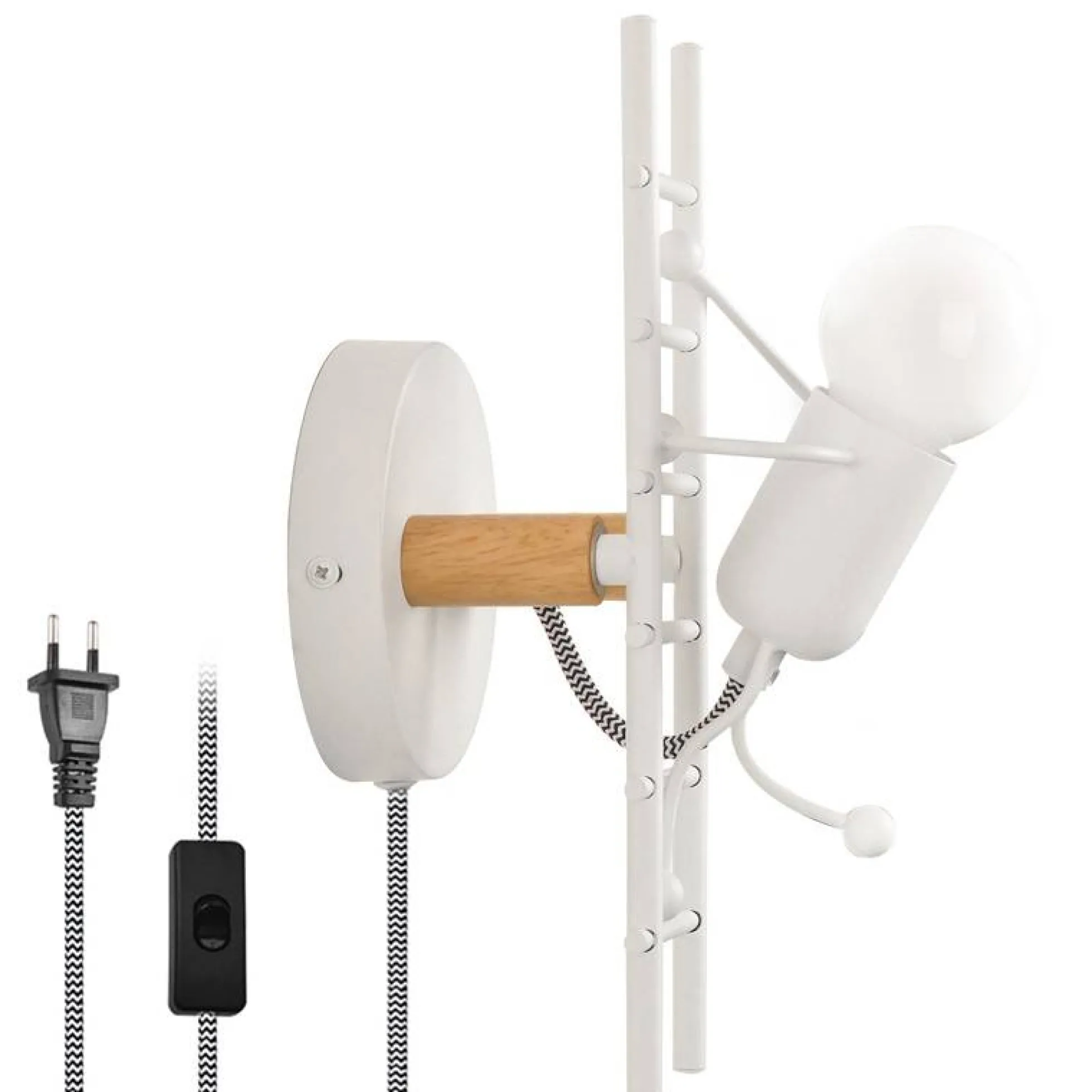 Aplique de Pared "Doll " - Con interruptor y enchufe - E27