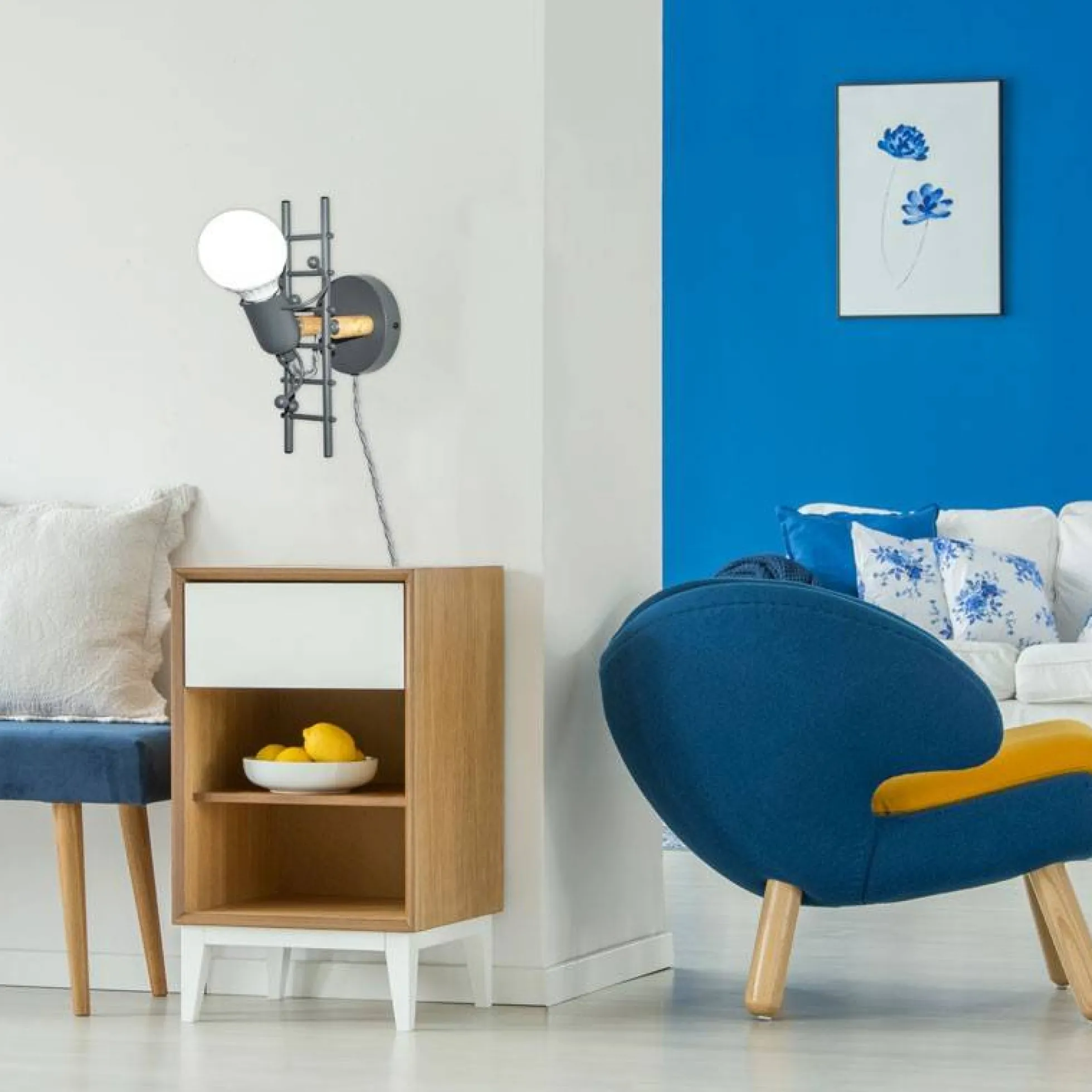 Aplique de Pared "Doll " - Con interruptor y enchufe - E27
