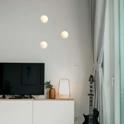 Aplique de pared empotrable circulo de escayola "MUR" - Ø 15cm - GU10 - Trimless/ Integración