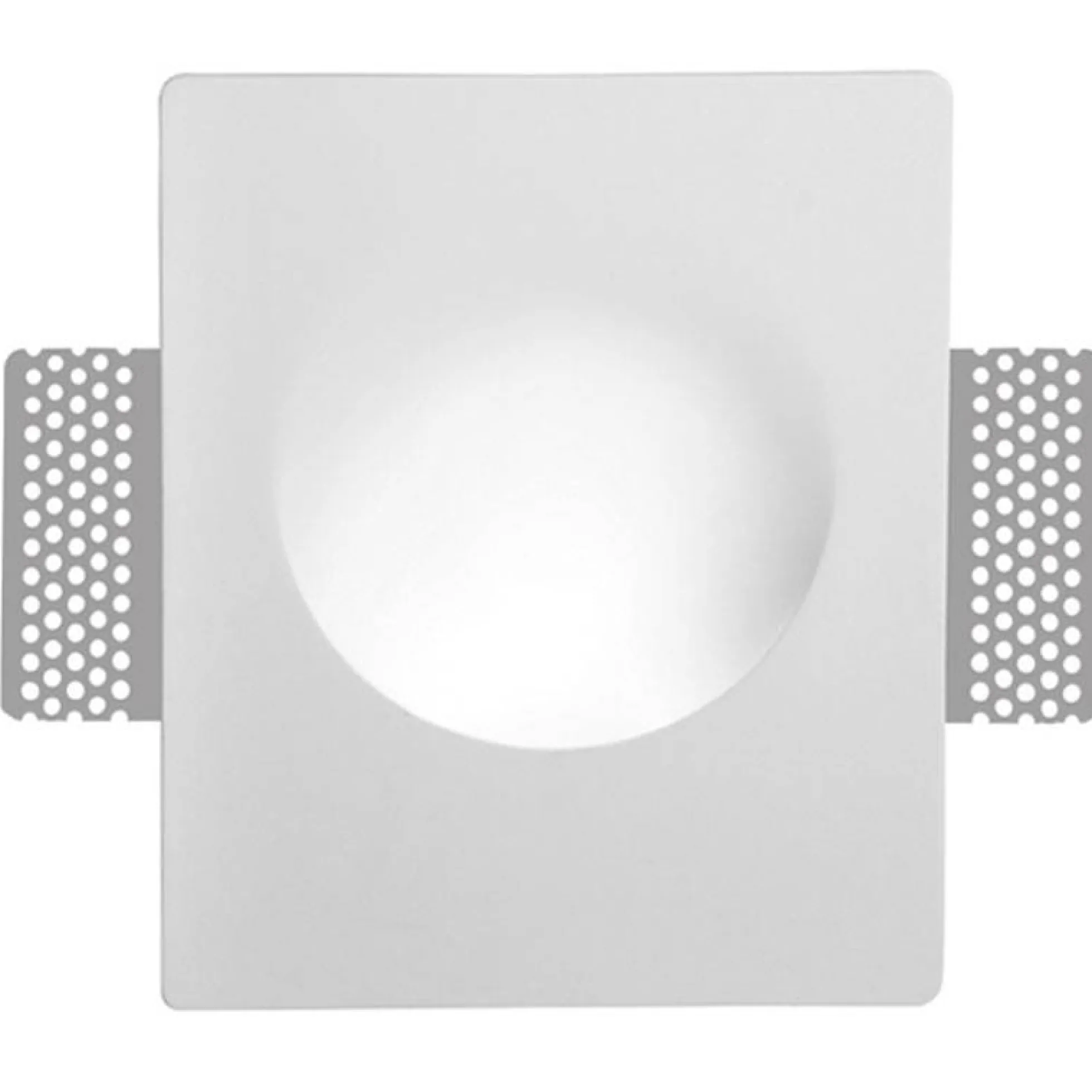 Aplique de pared empotrable circulo de escayola "MUR" - Ø 25cm - GU10 - Trimless/ Integración