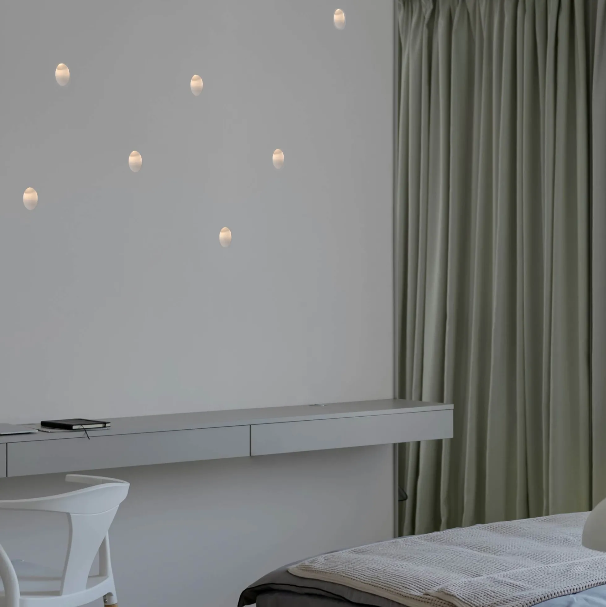 Aplique de pared empotrable de escayola "Olive" - Trimless / integración