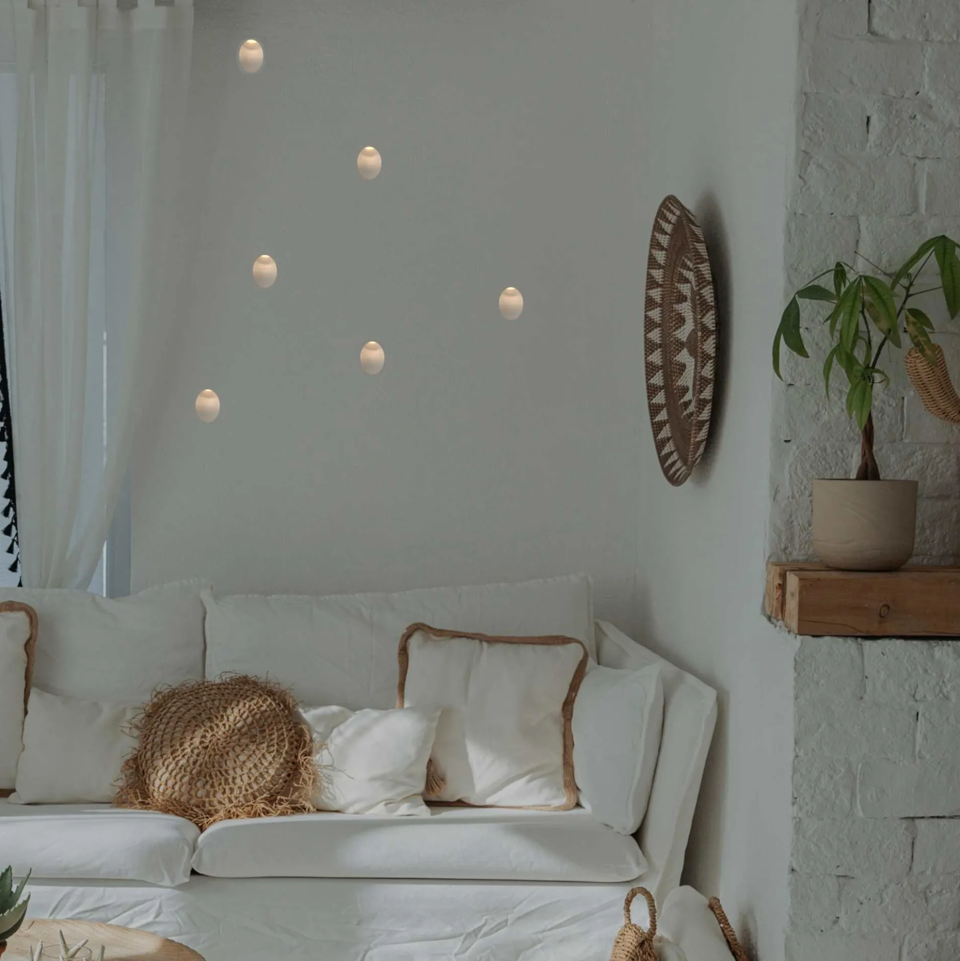 Aplique de pared empotrable de escayola "Olive" - Trimless / integración