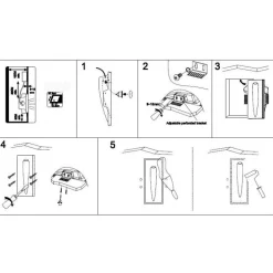 Aplique de pared empotrable de escayola