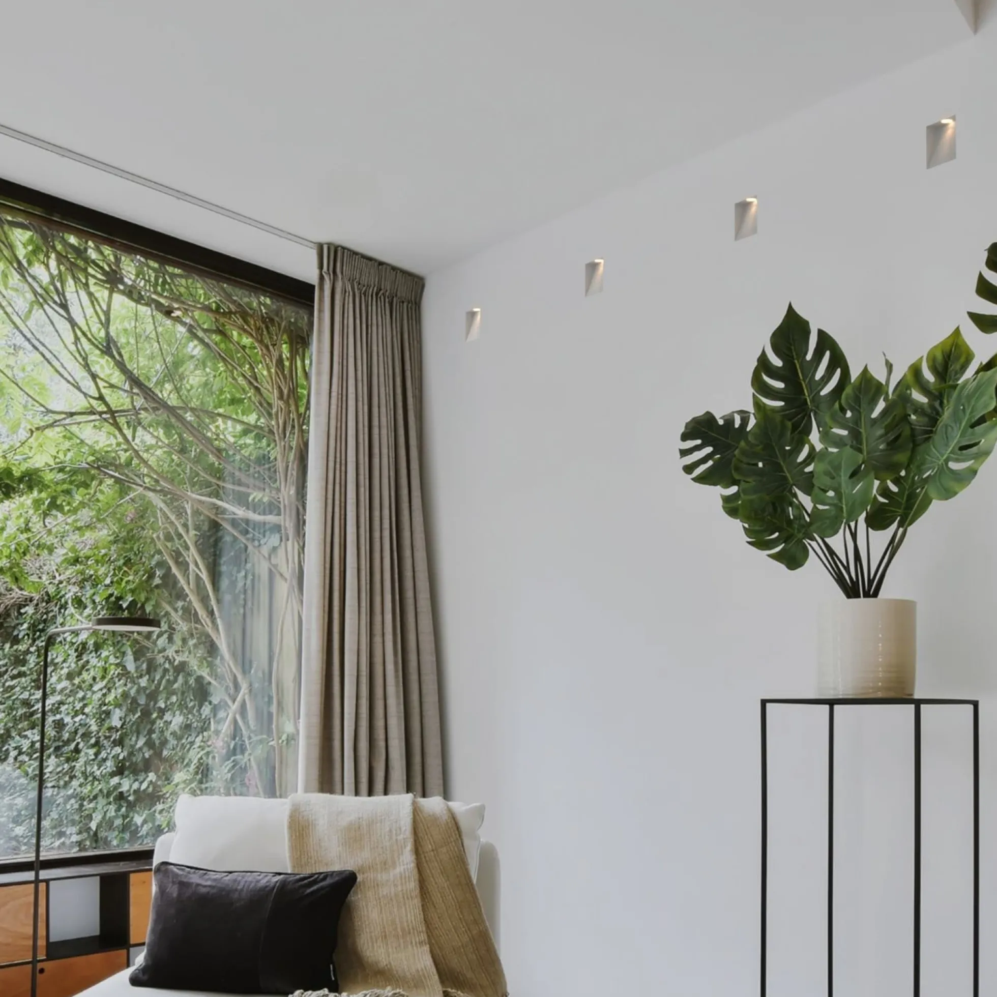 Aplique de pared empotrable de escayola "MUR" - 1W - Trimless / integración