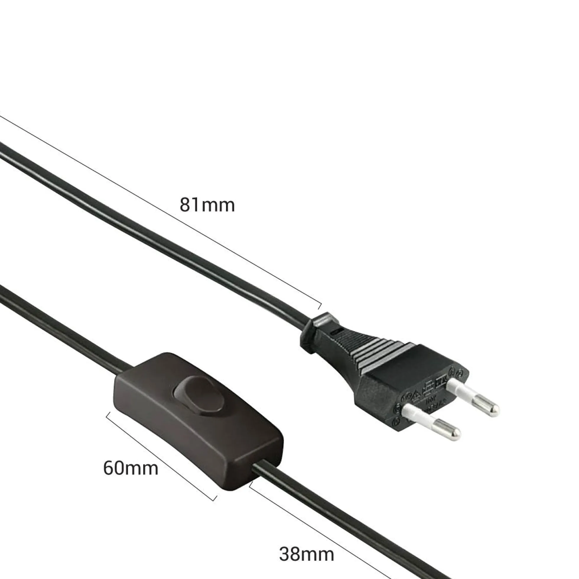 Aplique de pared en madera y metal, con cable y enchufe "Montse" - E27