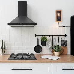 Aplique de pared en madera y metal, con cable y enchufe