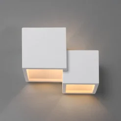 Aplique de pared escayola "Cube" - 2 x G9