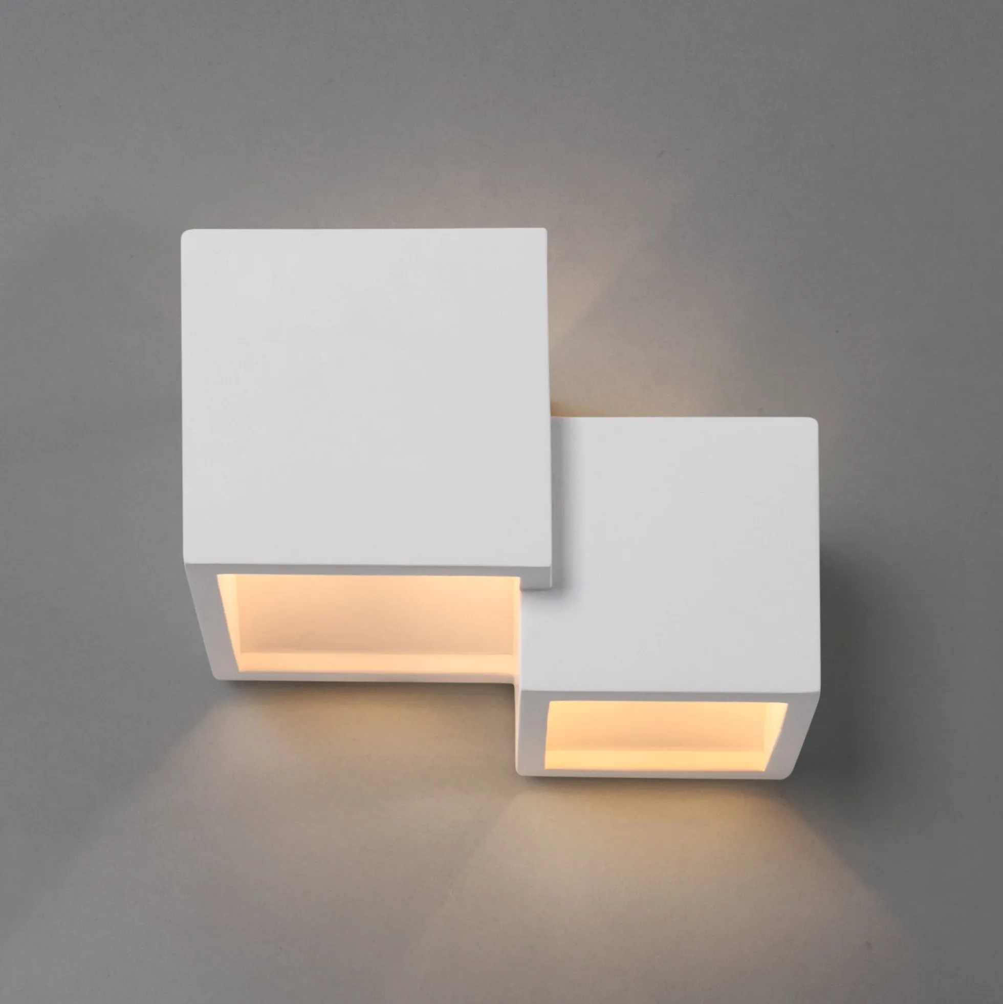 Aplique de pared escayola "Cube" - 2 x G9