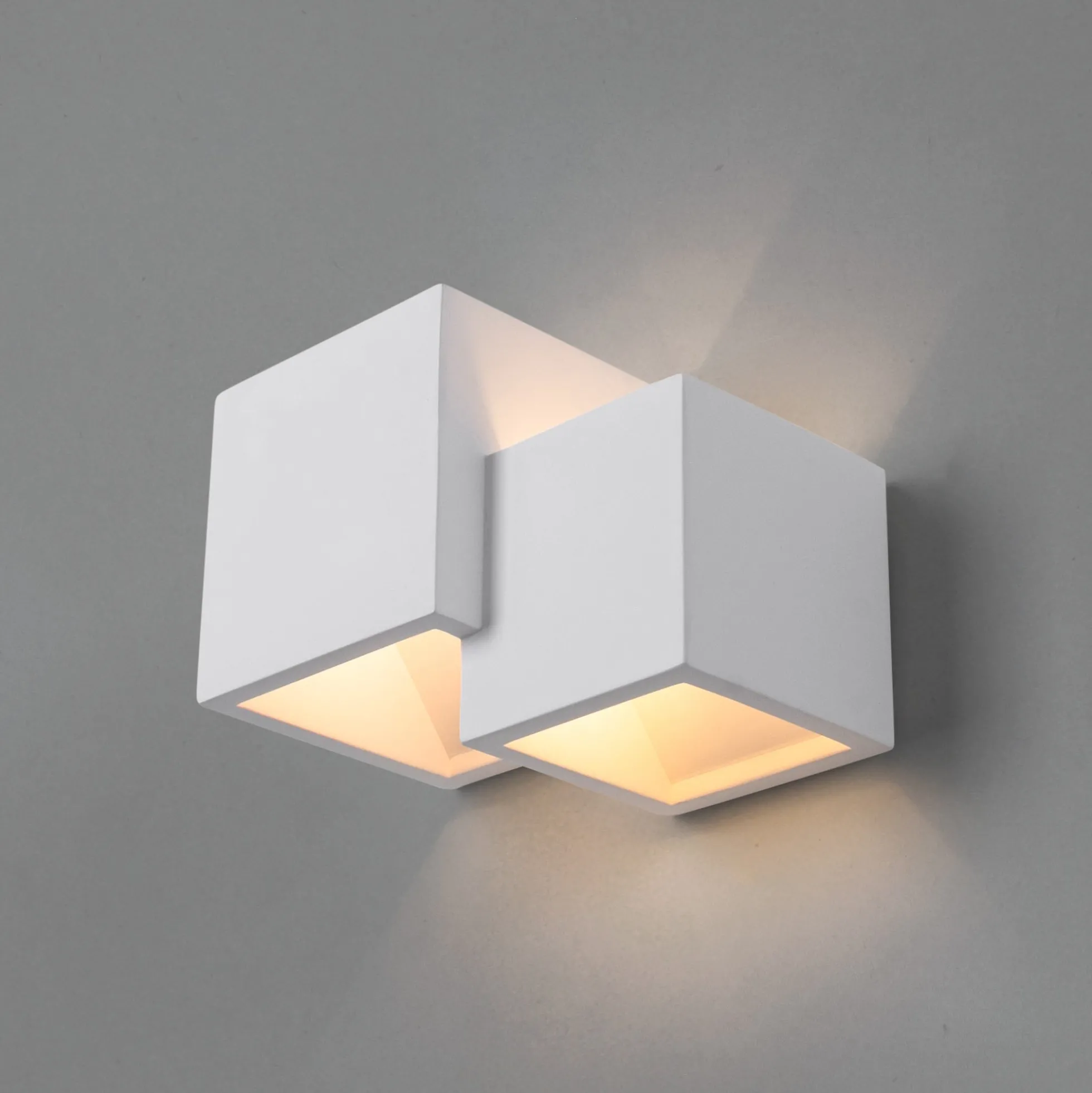 Aplique de pared escayola "Cube" - 2 x G9