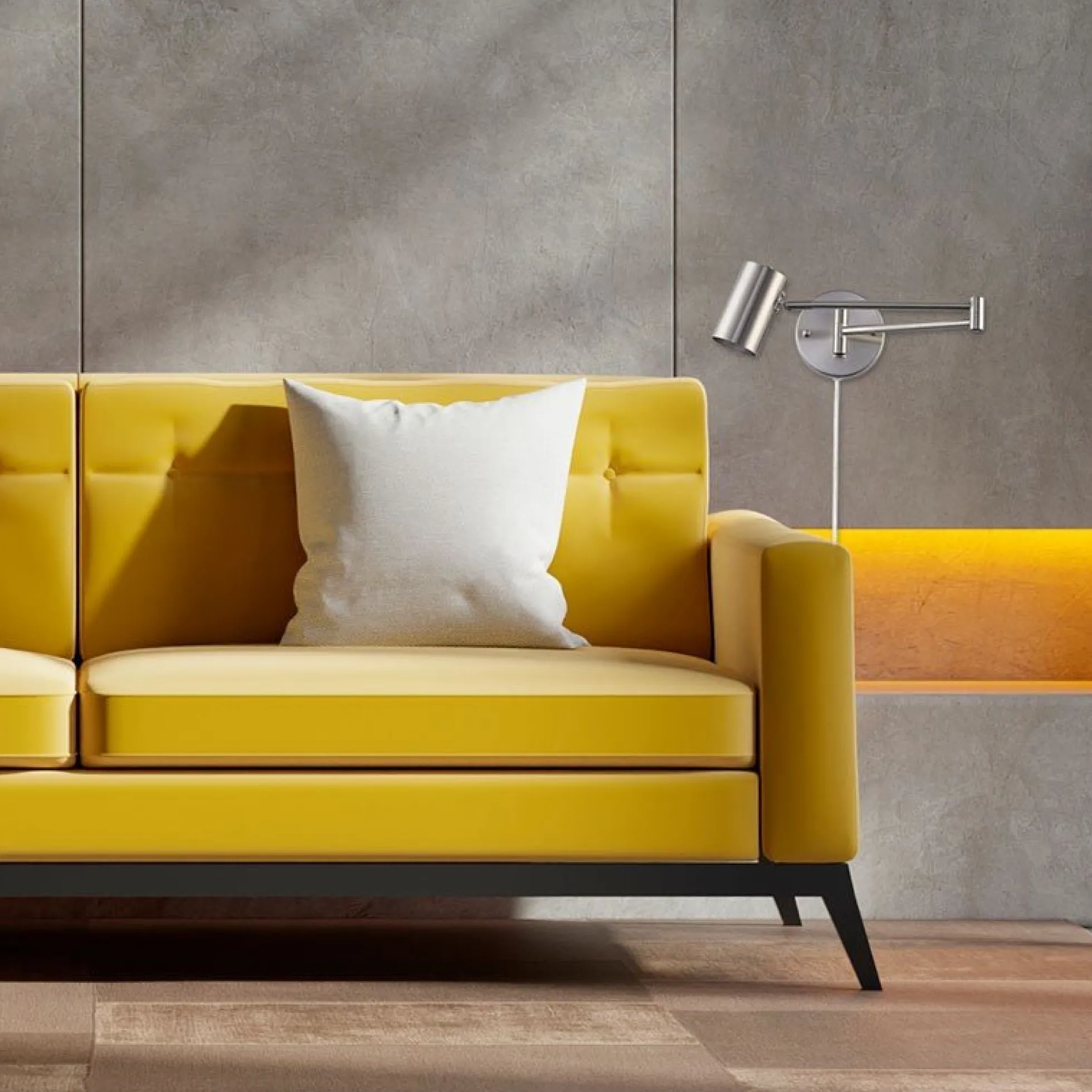 Aplique de pared extensible con enchufe "Lisa" - E27 G45