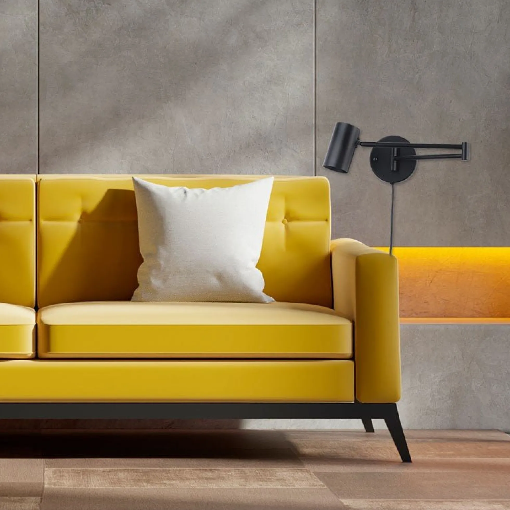 Aplique de pared extensible con enchufe "Lisa" - E27 G45