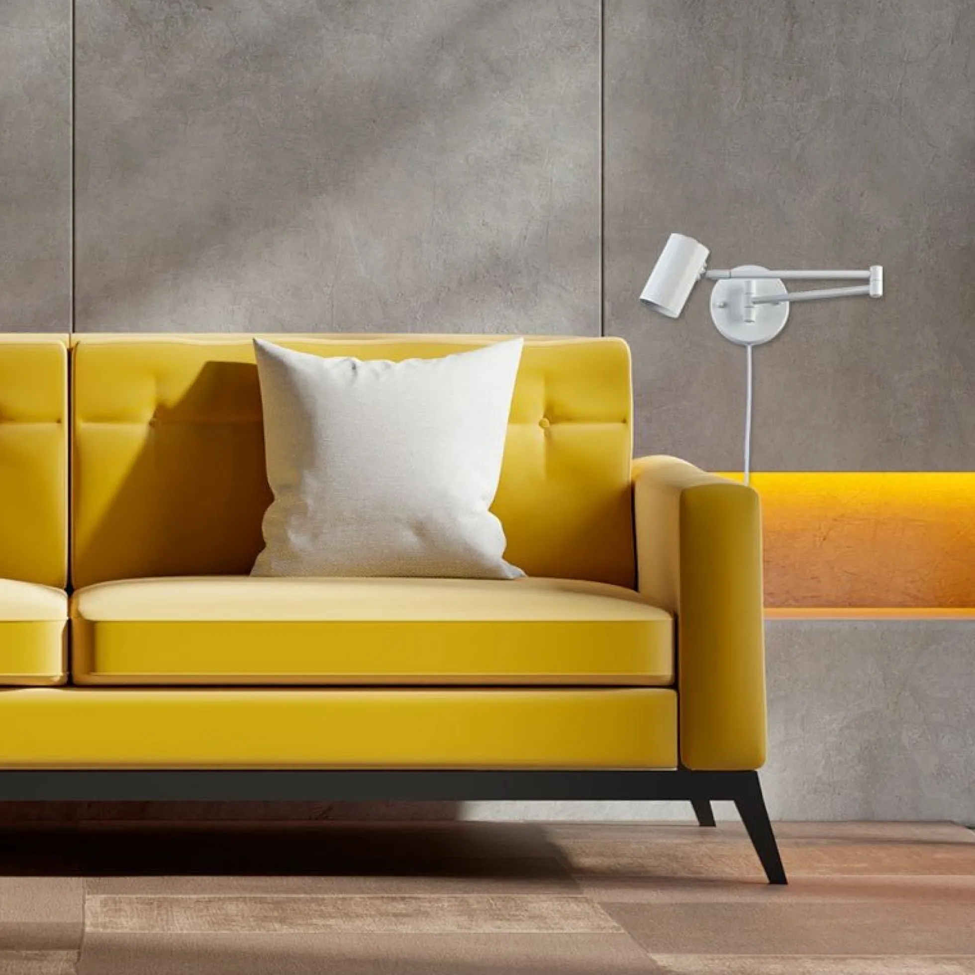 Aplique de pared extensible con enchufe "Lisa" - E27 G45